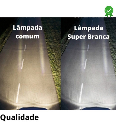 Par H7 Super Branca Lampada 8500k 12v 60/55w Alto Baixo Aux.
