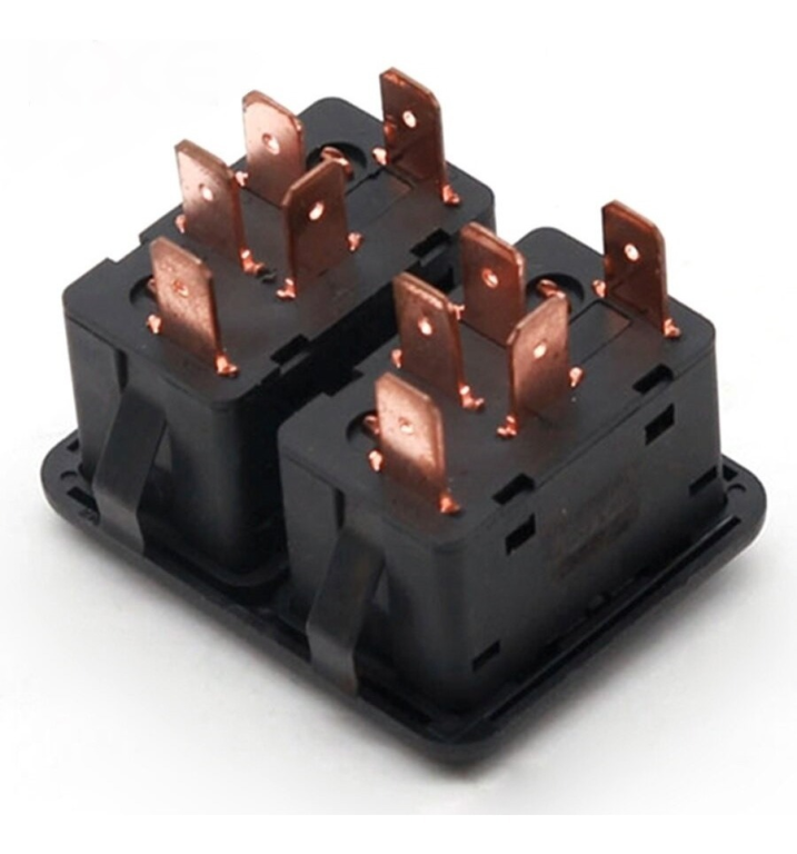 Interruptor Vidro Elétrico Royalle Versailles Santana Gol Quadrado Duplo Com Moldura