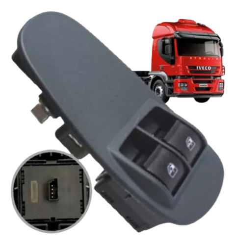 Botão Vidro Elétrico Duplo Iveco Stralis 2007 2008 2009 2010