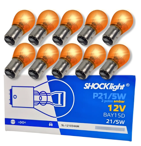 LAMPADA 1034 12V 21/5W BAY15D 02 POLOS AMBAR