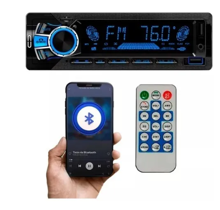 AUTO RADIO MP3 / SENSOR DE ESTACIONAMENTO PRETO 18MM