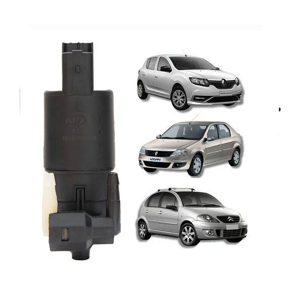 ELETROBOMBA  12v Reservatório Para-brisa Renault Logan 2007/