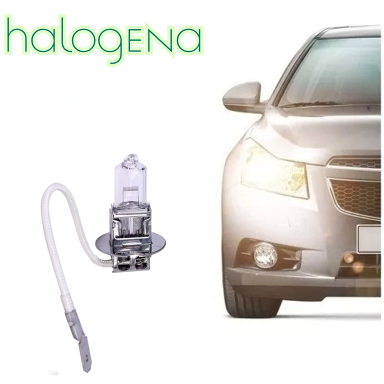 LAMPADA AUTOMOTIVA HALOGENA 12V 4300K H3 55W UNIDADE MARCA TECH ONE