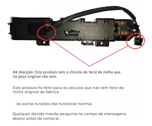 Botão Bordo Pisca Alerta Milha Palio Idea Weekend Siena . Preto