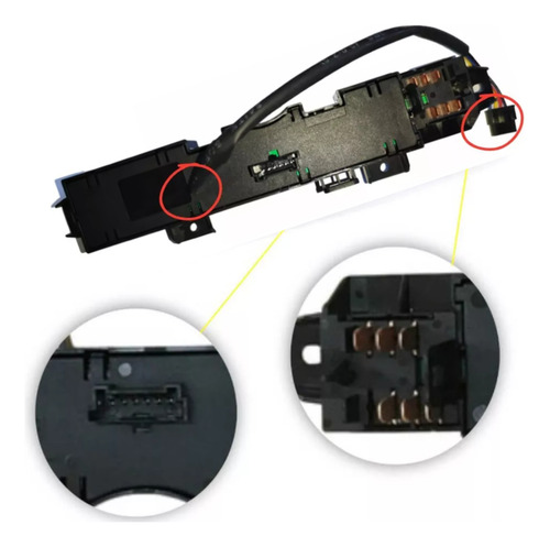 Botão Bordo Pisca Alerta Milha Palio Idea Weekend Siena . Preto