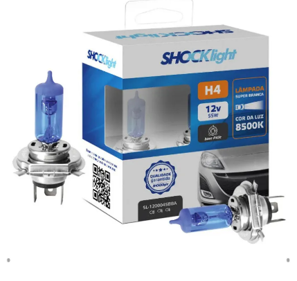 LAMPADA HALOGENA SUPER BRANCA H4 12V 60/55W