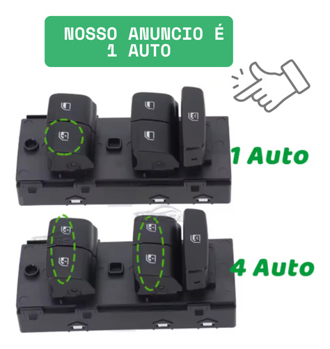 Interruptor Vidro Elétrico Hb20 2020 2021 2022 2023 2024 25