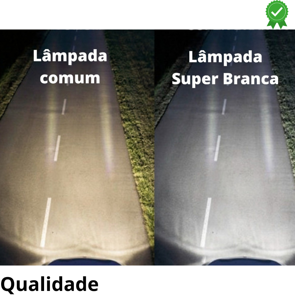 Par Lampada H7 Super Branca 8500k 12v 60/55w Alto Baixo