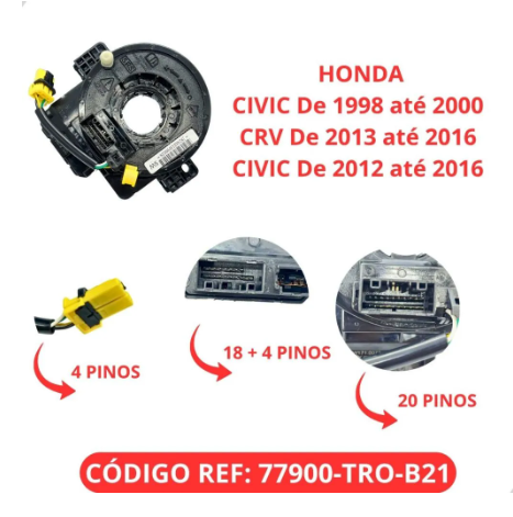CINTA AIRBAG-CRV 07>11, NEW CIVIC 12>16