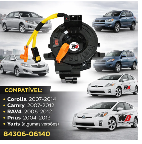 CINTA AIRBAG Corolla 07>14, Land Cruiser 12>14, Prius 04>13, RAV4 Sport06>12, Tacoma 12>14, Tundra 12>14, Yaris 12>14