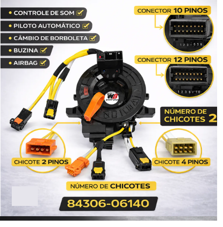 CINTA AIRBAG Corolla 07>14, Land Cruiser 12>14, Prius 04>13, RAV4 Sport06>12, Tacoma 12>14, Tundra 12>14, Yaris 12>14