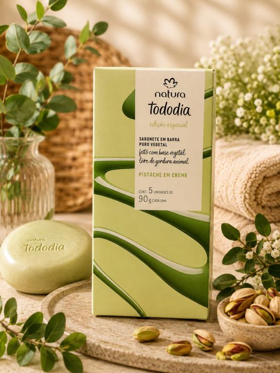 SABONETE NATURA PISTACHE EM CREME 5X90G