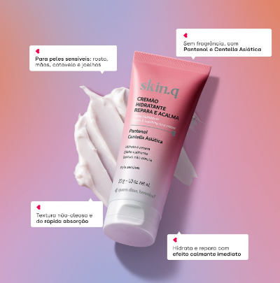 SKIN.Q CREMAO HIDRATANTE FACIAL REAPARA E ACALMA