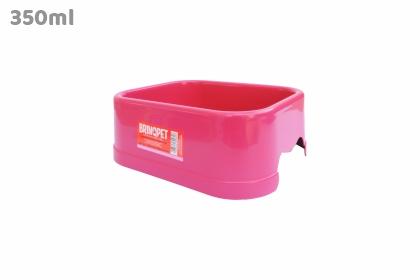 COMEDOURO PLAST. GATO P 350ML ROSA (0021)- *brinqpet