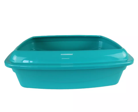 BANDEJA ALTA C/BORDA CAT PLUS GDE AZUL TURQ - *petinjet