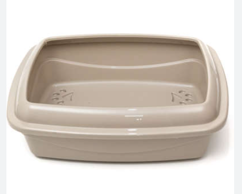 BANDEJA ALTA C/BORDA CAT PLUS GDE BEGE - *petinjet