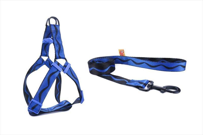 DOG GUIA PEITORAL WAVES NEON G (Q7109)-*bomamigo