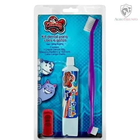 KIT DENTAL PET 1 CREME TUTTI 90G + 1 DEDEIRA (001.057)-*catdog