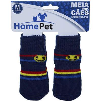 MEIA AZUL LISTRADA TAM P (1001003)- *homepet