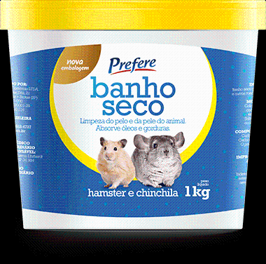 PREFERE BANHO SECO HAMSTER E CHINCHILA 1KG (PA0023)- *prefere