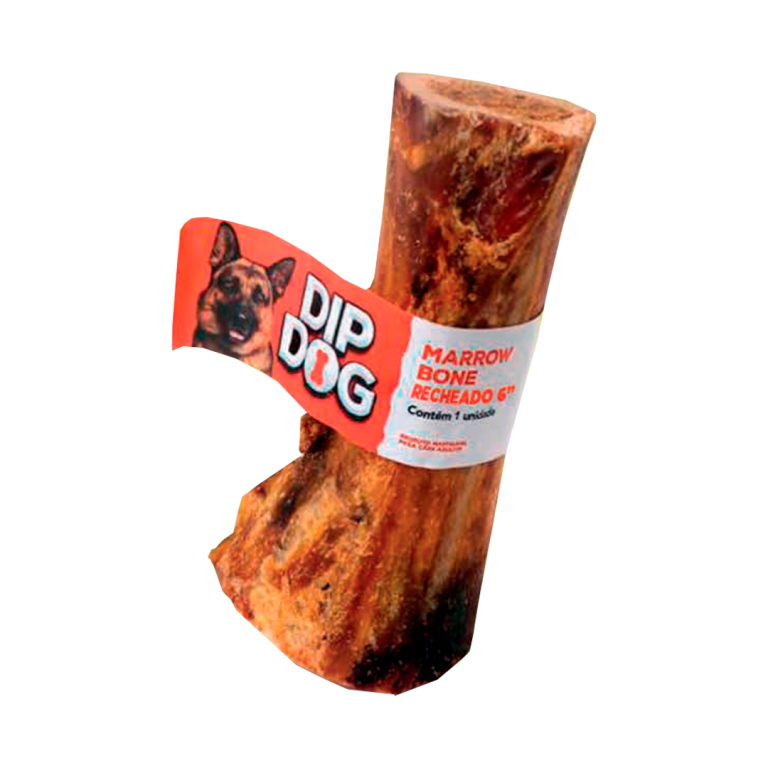 PETISCO MARROW BONE 6" RECHEADO CARNE -*dipdog