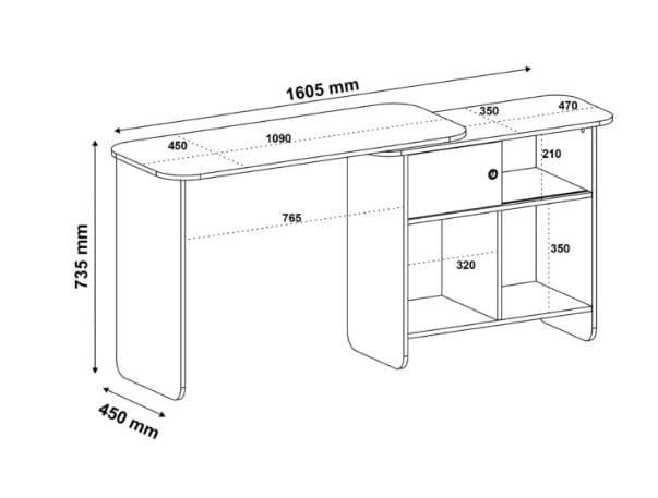 ESCRIVANINHA MESA DE COMPUTADOR NOMAD OFF WHITE CINAMOMO