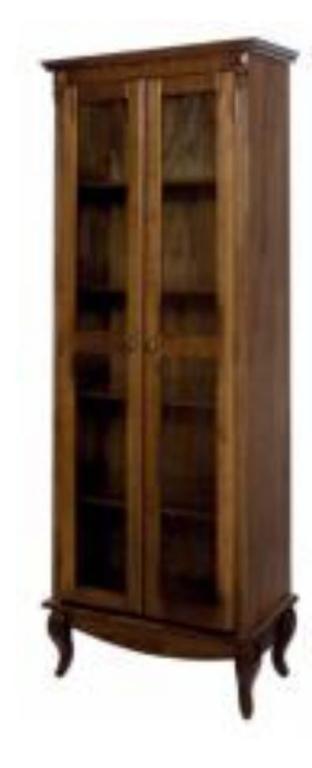 CRISTALEIRA MADEIRA/VIDRO 2 PORTA ALTA REF5215