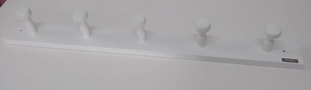 CABIDEIRO PAREDE 5 PINOS BRANCO/COLORIDO