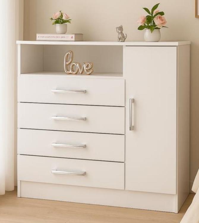 COMODA COM SAPATEIRA BRANCO