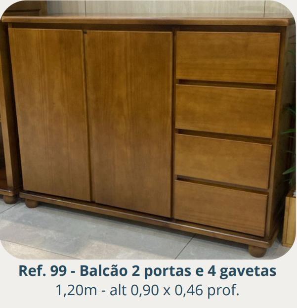BALCAO 120 2 PORTAS 4 GAV COD 99