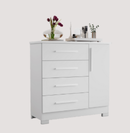 COMODA NT5185 BRANCO FLEX ROSA