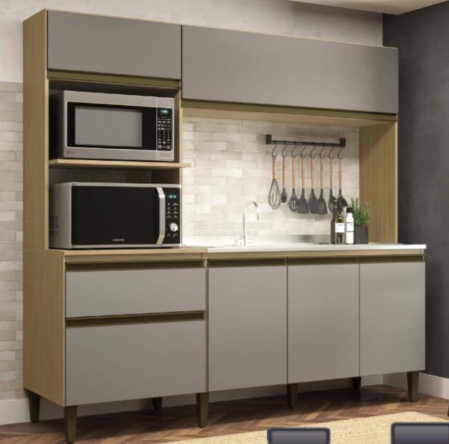 COZINHA COMPACTA VITORIA NEW DOURADO FUME