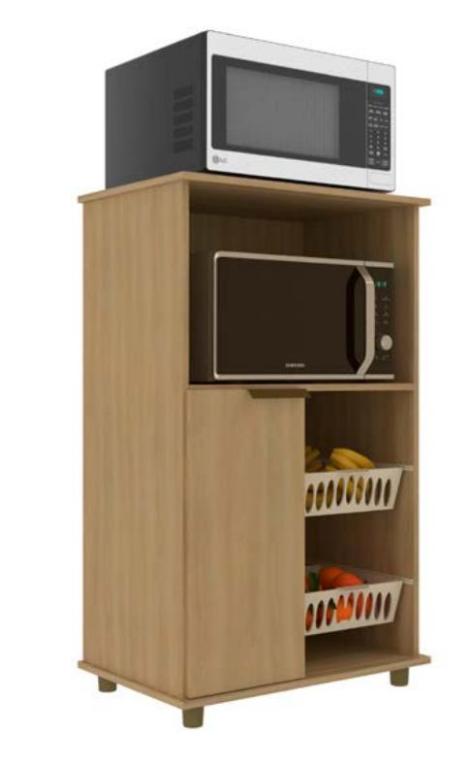 BALCAO KIT FORNO MICRO FRUTEIRA REF 550 DOURADO