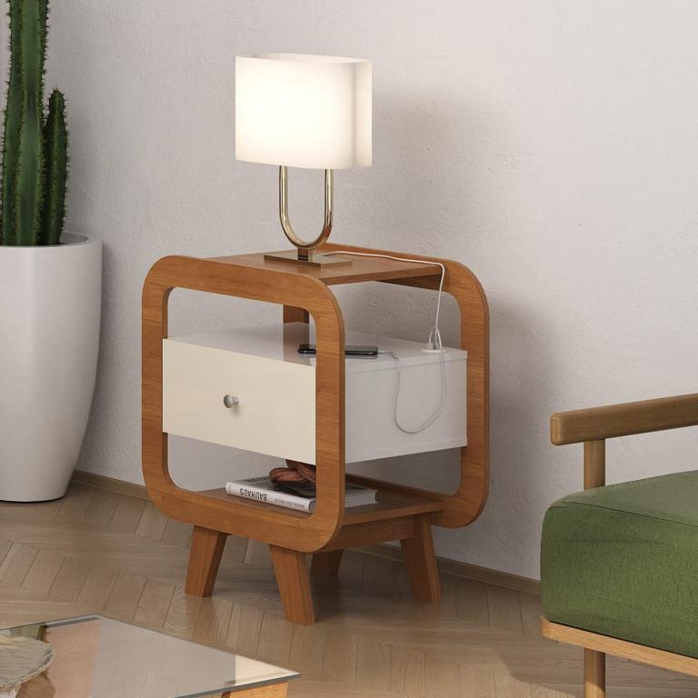MESA APOIO THEO CINAMOMO OFF WHITE COM USB