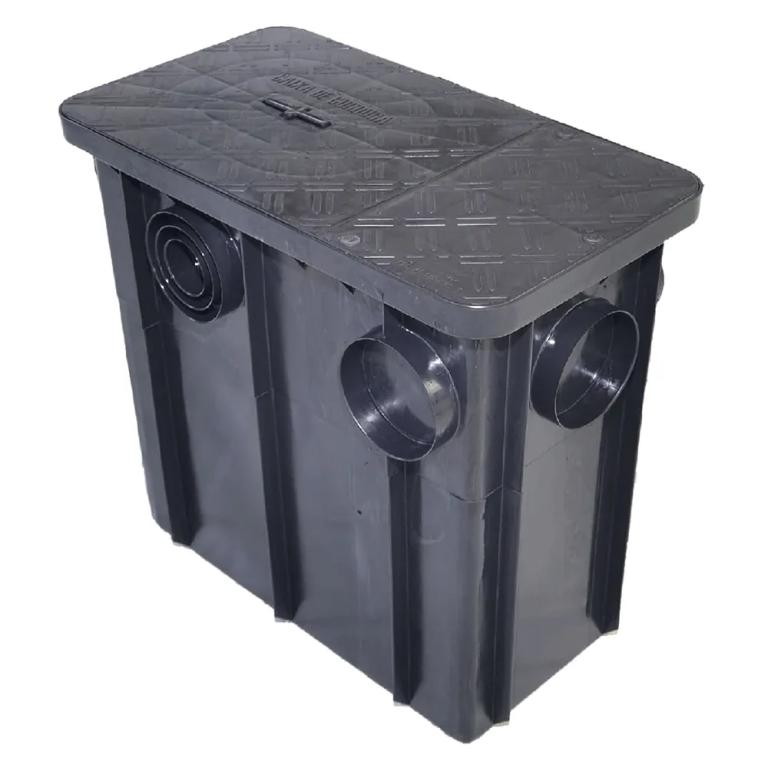 CAIXA DE GORDURA C/ CESTO 50 LITROS PRETA