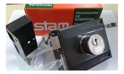 FECHADURA STAM 701/100 INOX-SOBREPOR P/PORTAO
