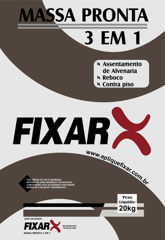 MASSA PRONTA 3 em 1 FIXAR
