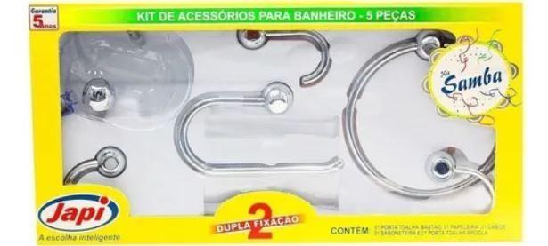 ACESSORIO DE BANHEIRO 5 PECAS CRISTAL JAPI