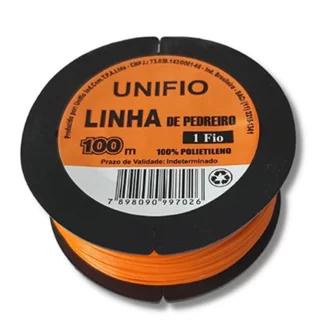 LINHA PEDREIRO LISA 100M LARANJA UNIFIO