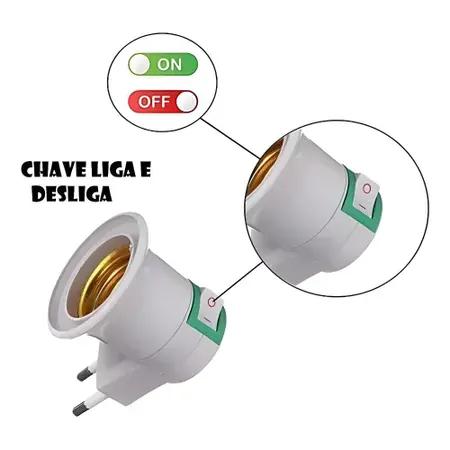 SOQUETE BOCAL ABAJUR C/ CHAVE LIGA/DESLIGA