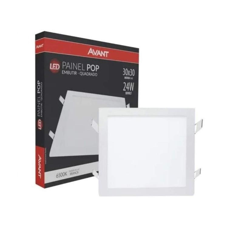 LUMINARIA LED 24W EMBUTIR QUADRADA 6500K AVANT