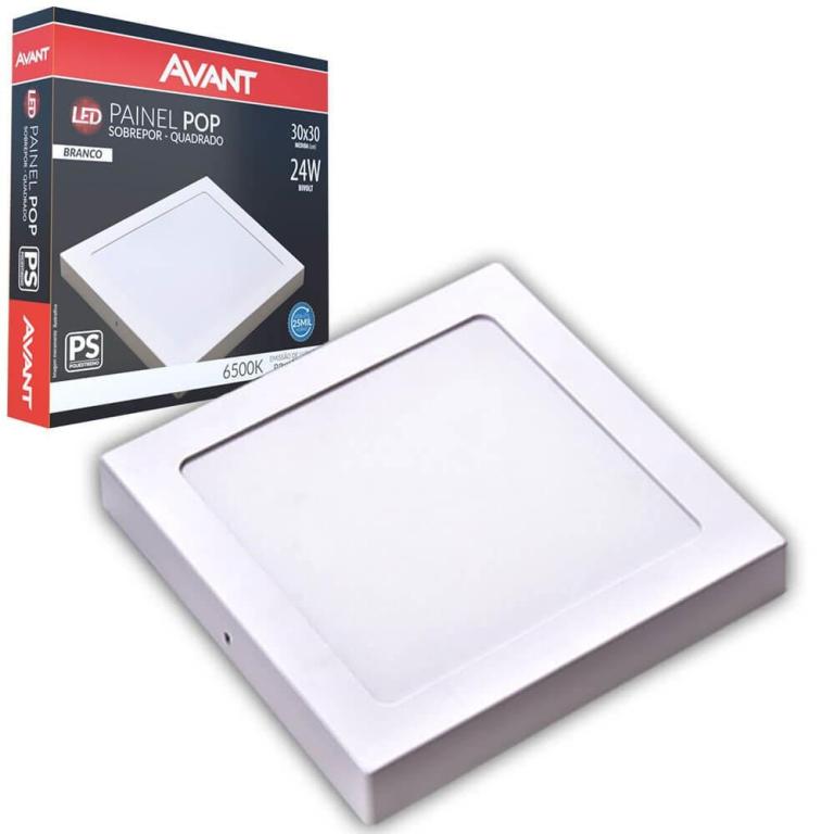 LUMINARIA LED 24W SOBREPOR QUADRADA 6500K AVANT