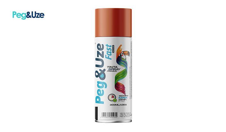 TINTA SPRAY PEG&UZE LARANJA USO GERAL 130G/300ML