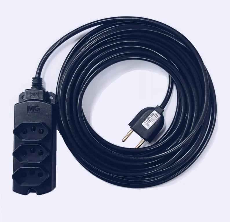 EXTENSAO 3 MTS COM CABO PP 2X2,5