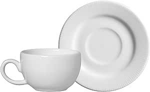Xicara com Pires Plissam Branco 250 ml