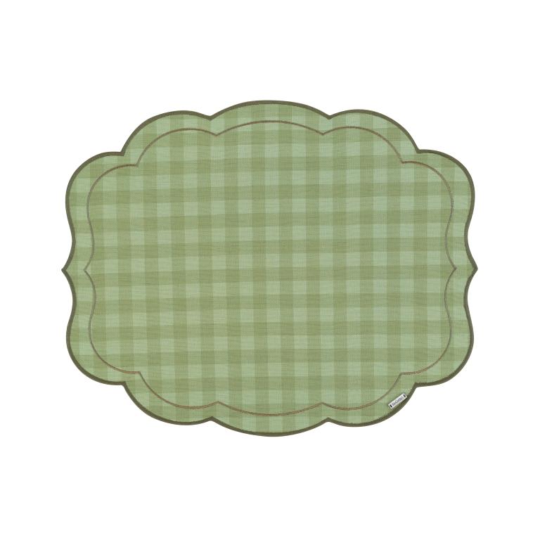 Lugar Americano Dupla Face Olive/Xadrez
