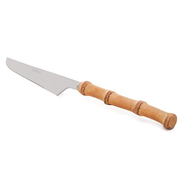 Faca Sobremes de inox cabo Bambu 17cm