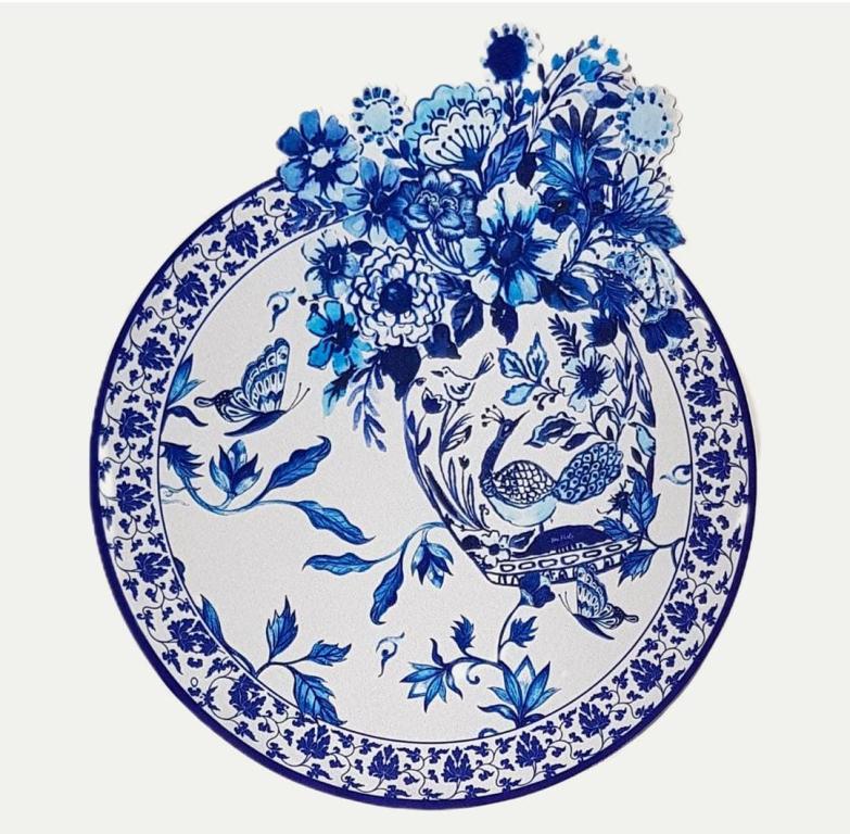 Lugar americano porcelana circular