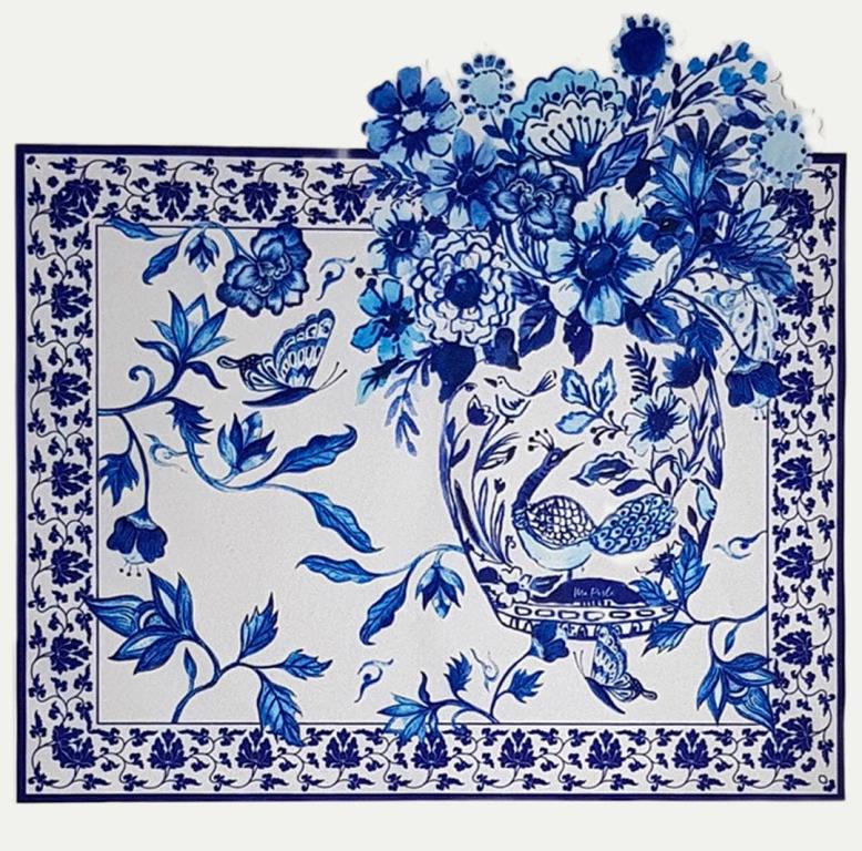 Lugar Americano Porcelana retangular