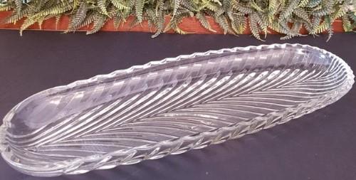 Porta  Doce de Cristal Leaf 39cm Lyor
